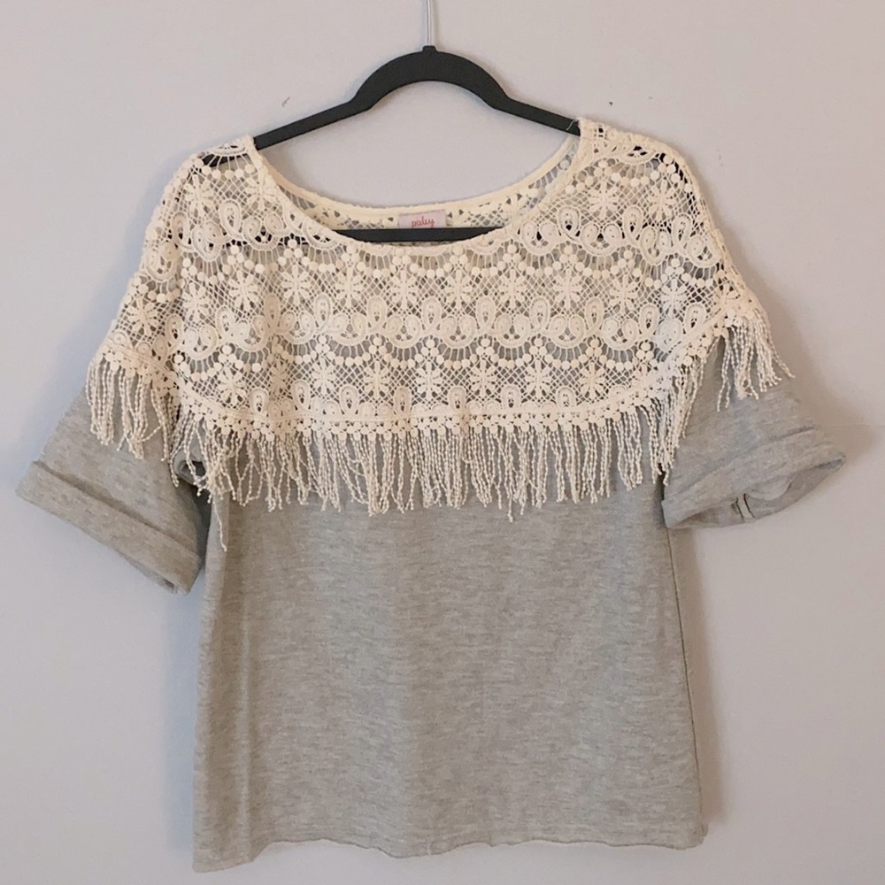 Pixley fringe sweatshirt top